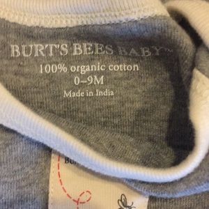 Burt's Bees Baby Pajamas - Burt Bees grey layette with cap Burt's Bees Baby Pajamas - Burt Bees grey layette with cap